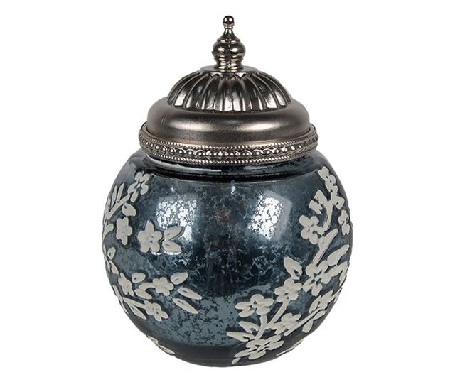 LED Gyertya Üveg Fém 11x15 cm