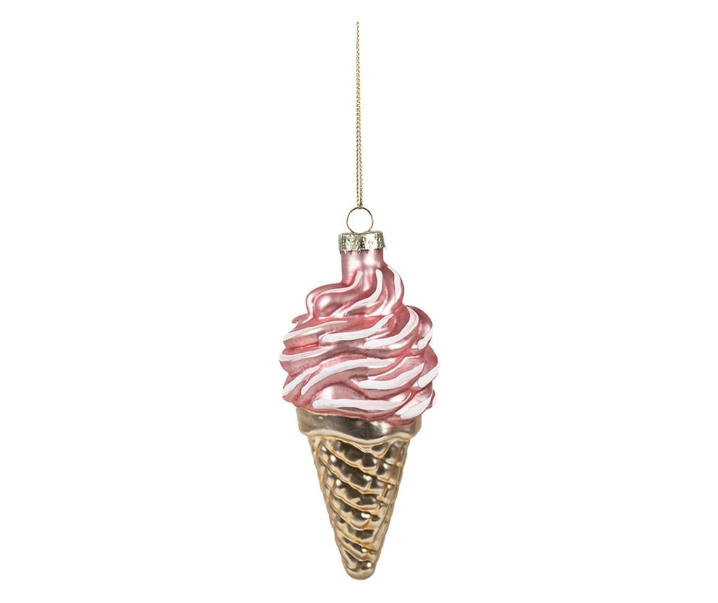 6 darabos, többszínű üveg karácsonyfa dísz szett, 7x14 cm - 2