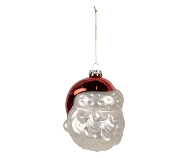 6 darabos karácsonyfa díszkészlet Mikulás többszínű üveg 9x8x11 cm