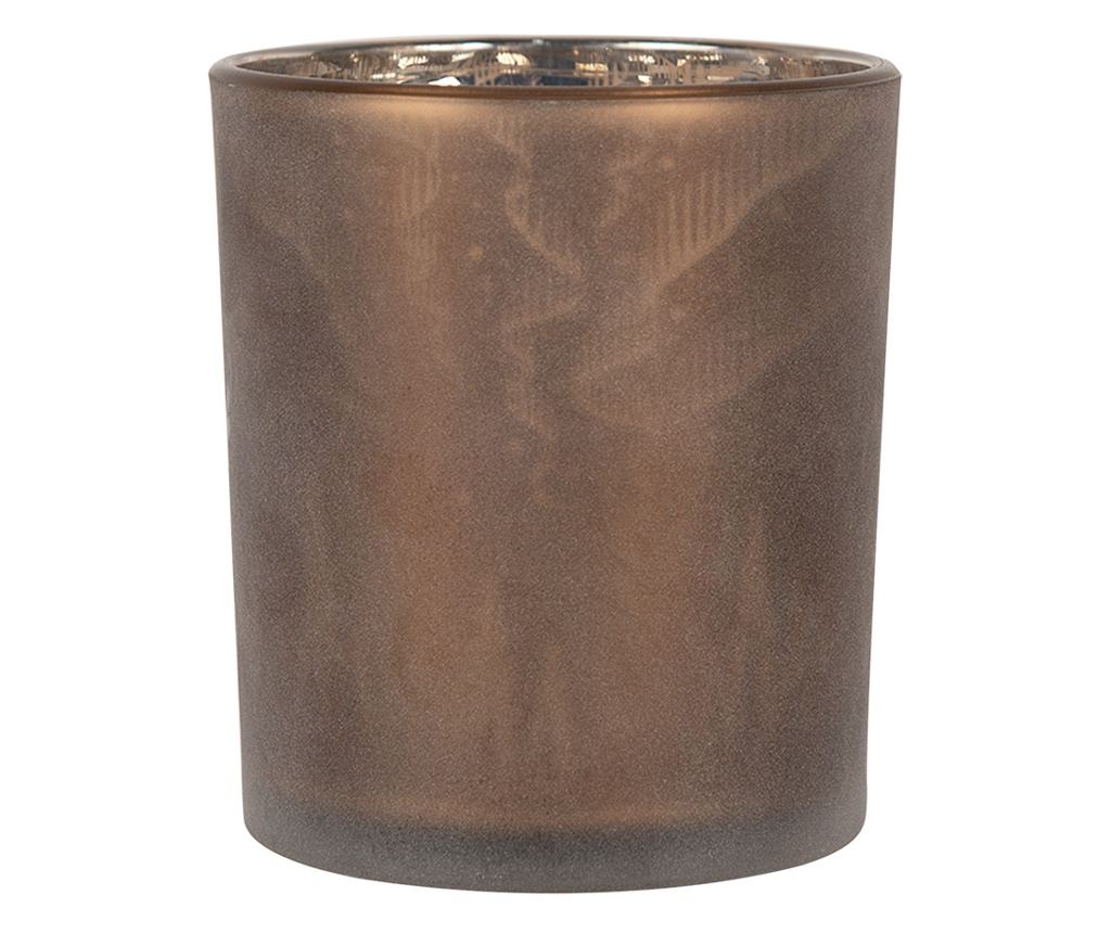 2 darabos barna üveg karácsonyi gyertya szett, 9x10 cm - 2