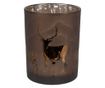 Barna üveg karácsonyi gyertya 10x12 cm thumbnail 1