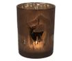 Barna üveg karácsonyi gyertya 10x12 cm thumbnail 2