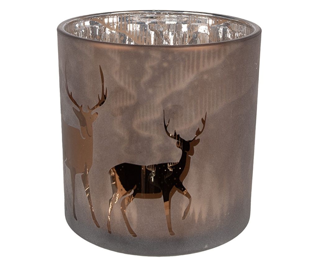 Barna üveg karácsonyi gyertya 15x15 cm - 2