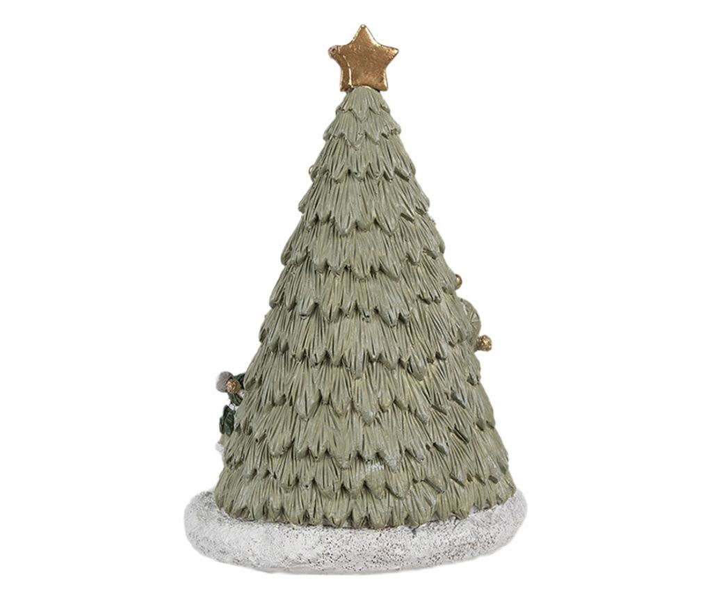 Többszínű műgyanta karácsonyi figura LED-del 12x11x17 cm - 2