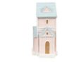 Mézeskalács ház, többszínű polyresin LED-del, 10x8x16 cm
