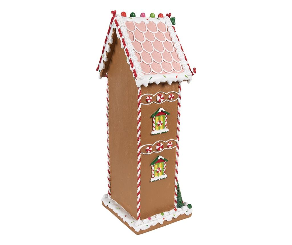 Mézeskalács ház, többszínű polyresin, 17x14x40 cm - 4