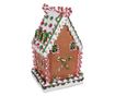 Mézeskalács házikó, többszínű polyresin, 20x20x37 cm