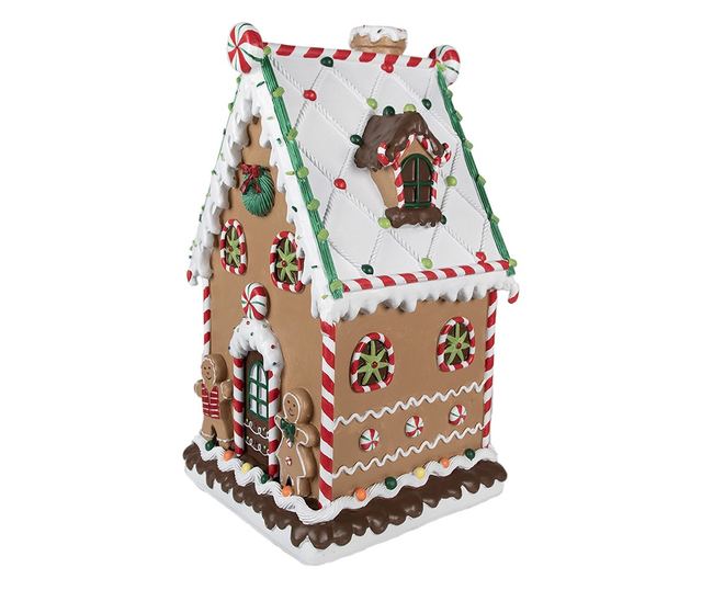 Mézeskalács ház, többszínű műgyanta, 28x28x51 cm