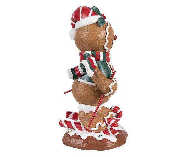 Mézeskalács figura, polirezin, többszínű, 12x11x21 cm