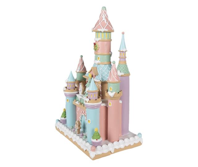 Mézeskalács házikó, többszínű műgyanta, 27x18x42 cm