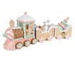 Többszínű műgyanta karácsonyi vonat dekoráció 45x12x19 cm
