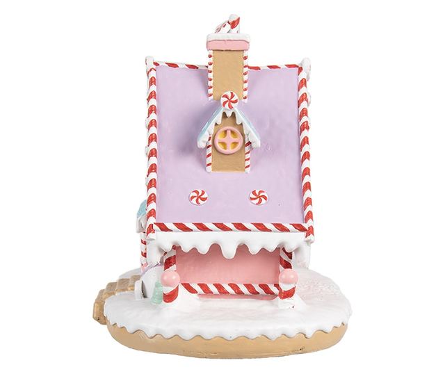 Mézeskalács ház, többszínű műgyanta, 16x13x15 cm