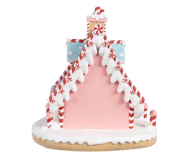 Mézeskalács ház, többszínű műgyanta, 16x13x15 cm