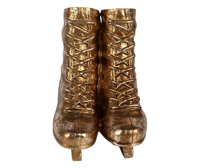 Arany színű műgyanta korcsolya dekoráció 15x12x17 cm