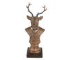 Barna és arany polyresin rénszarvas figura 10x8x25 cm thumbnail 1