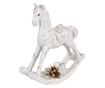 Fehér és arany színű műgyanta karácsonyi ló figura, 25x25 cm thumbnail 2