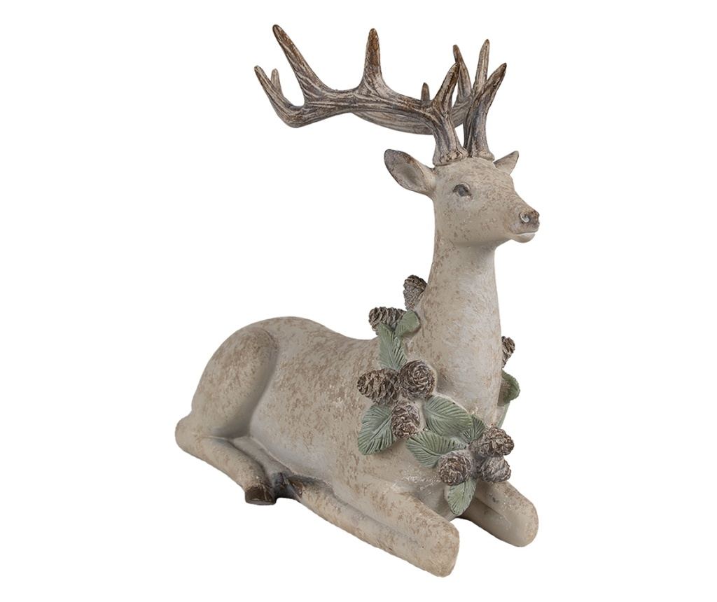 Ren Figurka, Hnědo-zelený polykámen, 31x16x29 cm - 3