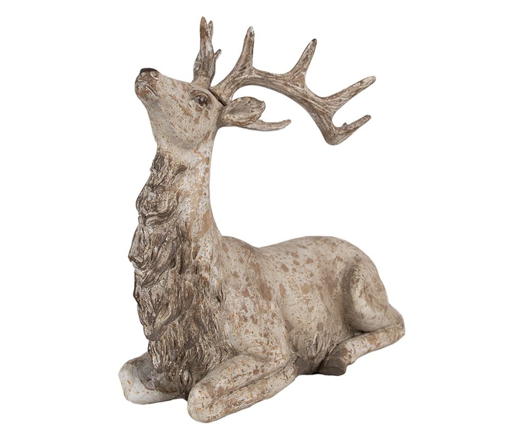 Barna polyresin rénszarvas figura 29x15x27 cm - 2