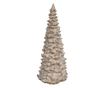 White and Brown Polyresin Christmas Tree, 13x30 cm
