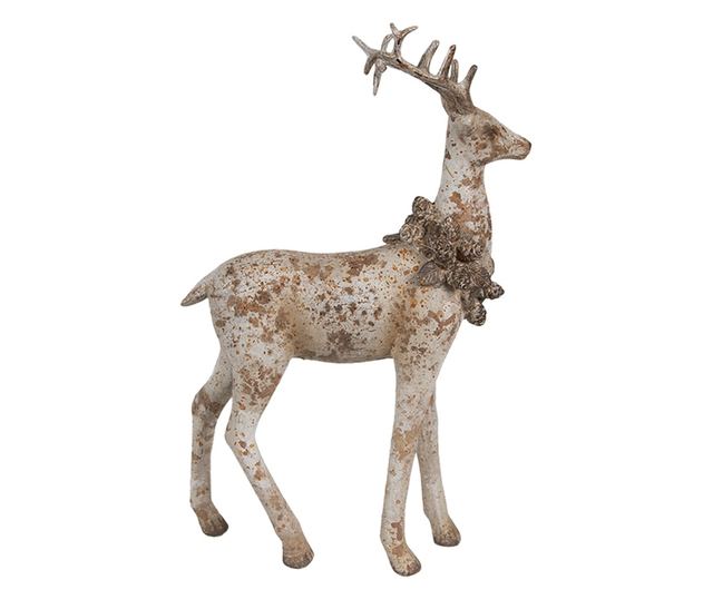 2 darabos Reni figura szett, barna polyresin, 12x5x20 cm, 12x5x12 cm