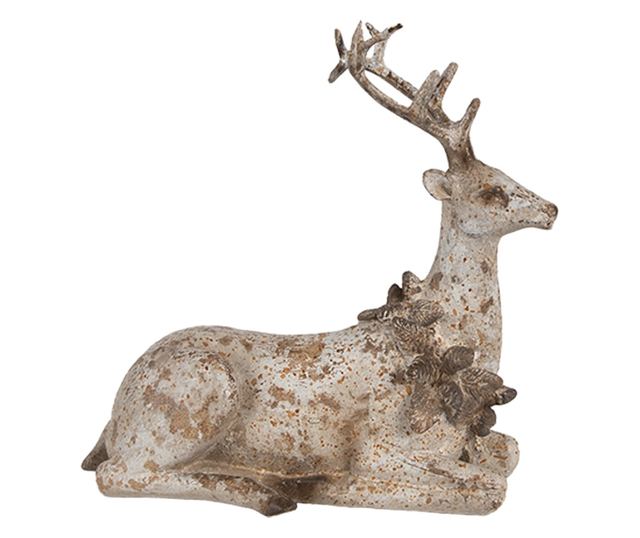 2 darabos Reni figura szett, barna polyresin, 12x5x20 cm, 12x5x12 cm