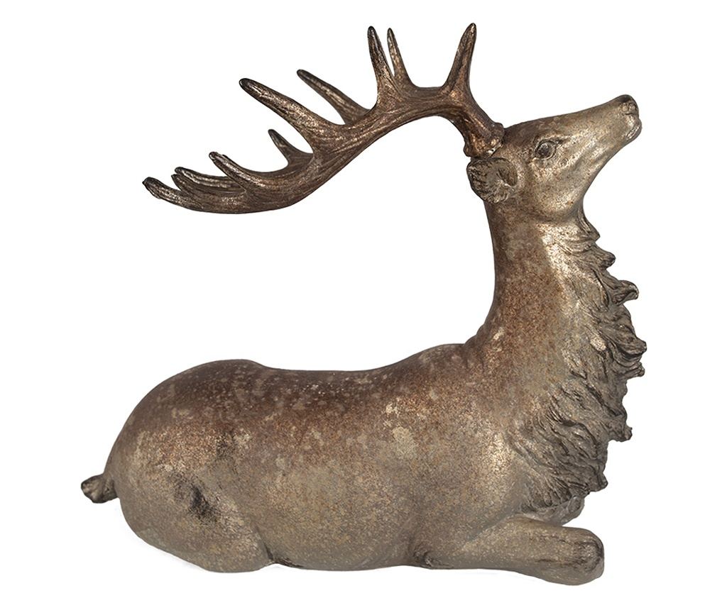 Barna polyresin szarvas figura 29x15x27 cm - 2