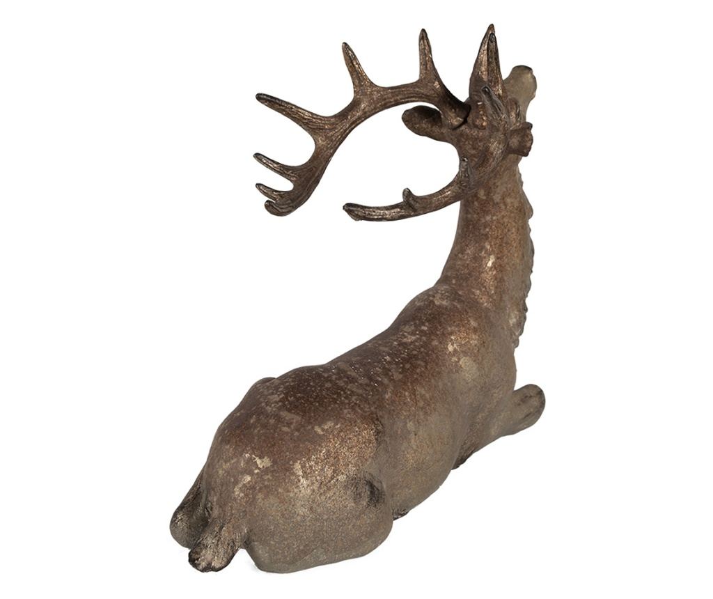 Barna polyresin szarvas figura 29x15x27 cm - 4