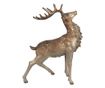 Barna polystone rénszarvas figura 33x16x42 cm