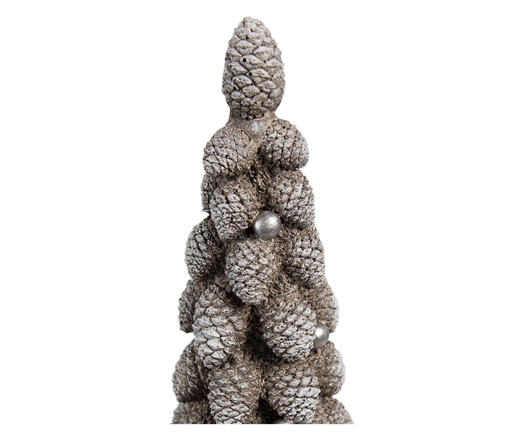 Barna műgyanta karácsonyfadísz 8x24 cm - 2