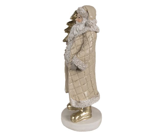 Többszínű műgyanta Mikulás figura 10x8x21 cm