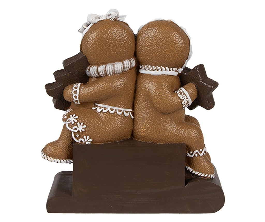 Mézeskalács Polirezin Adventi Naptár, Barna és Fehér, 11x4x13 cm - 2