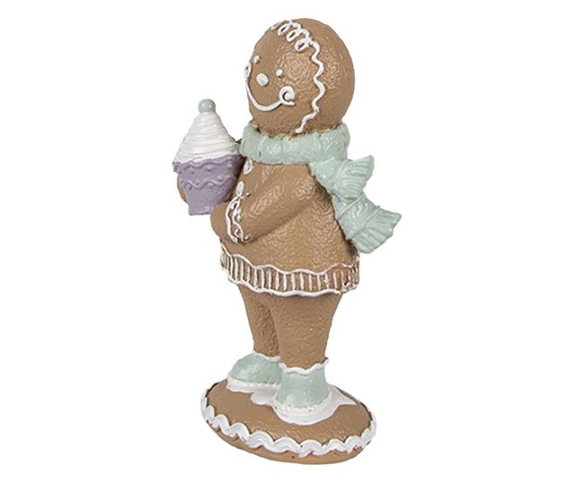 Mézeskalács figura, többszínű műgyanta, 6x4x11 cm