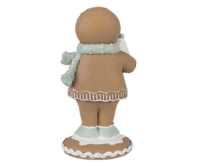 Mézeskalács figura, többszínű műgyanta, 6x4x11 cm