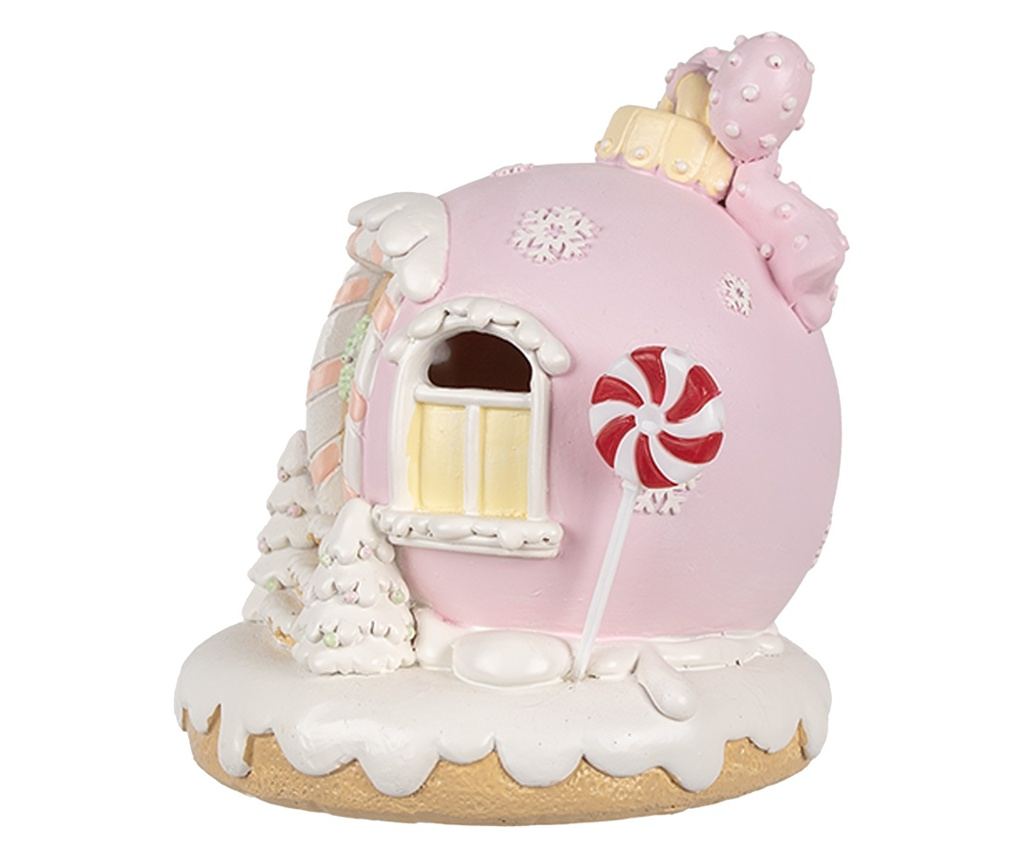 Karácsonyi polirezin dekoráció LED-del 14x12x14 cm - 3