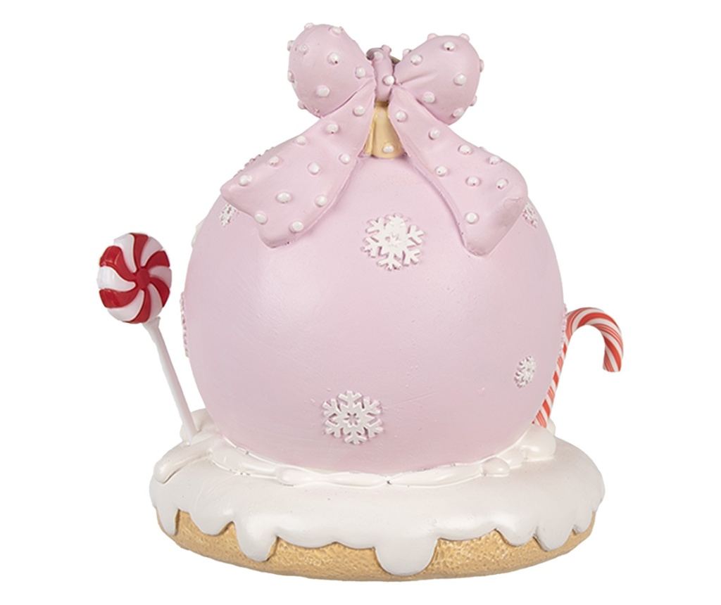 Karácsonyi polirezin dekoráció LED-del 14x12x14 cm - 4