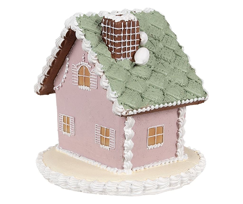 Mézeskalács ház, többszínű polyresin, 13x13x12 cm - 4