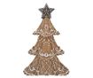 Barna és fehér műgyanta karácsonyfadísz 18x32 cm