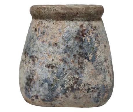 Terakota tegle za cvijeće plavo bež 18x18x17 cm