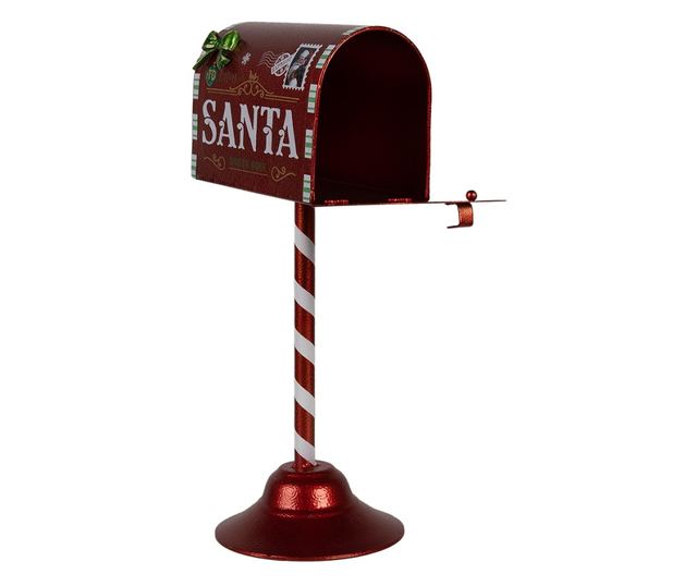 Többszínű fém karácsonyi postaláda 16x12x32 cm
