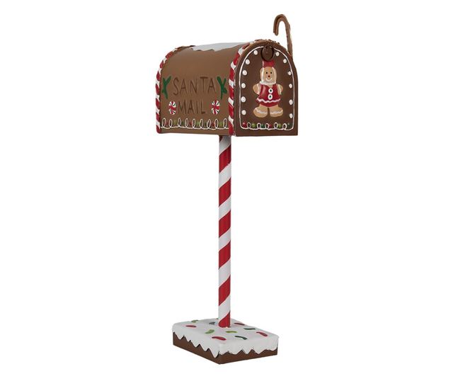 Többszínű fém karácsonyi postaláda 14x8x37 cm