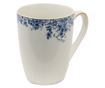 4 darabos fehér és kék porcelán bögre szett, 12x9x11 cm, 330 ml