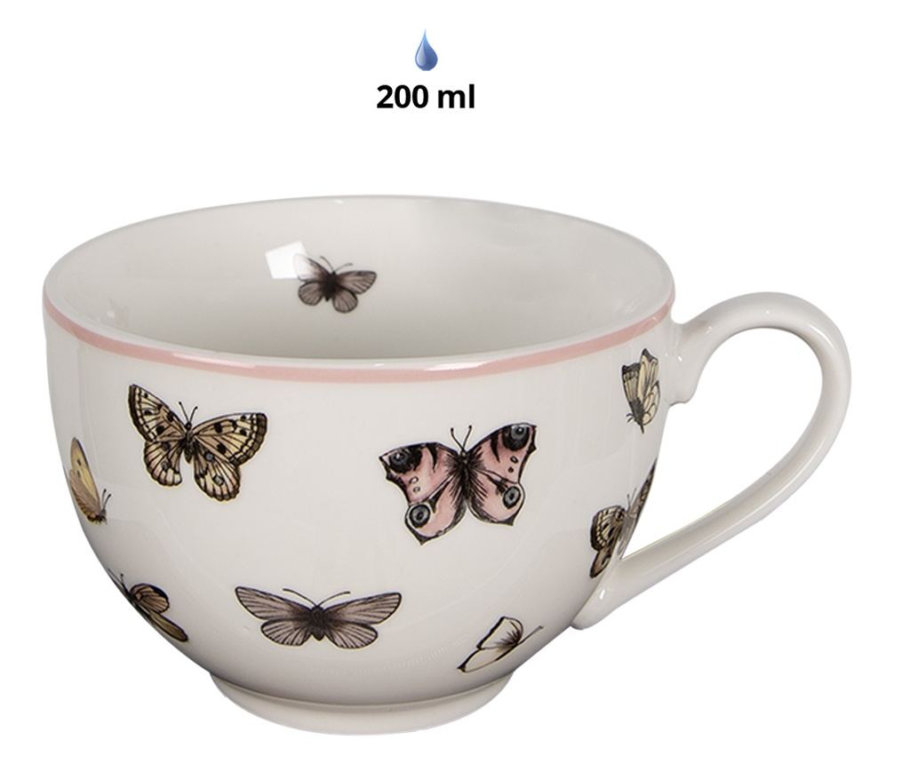 4 darabos, többszínű porcelán csésze szett - 4