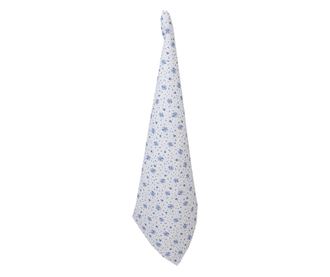 Prosop bucatarie bumbac alb albastru 50x70 cm