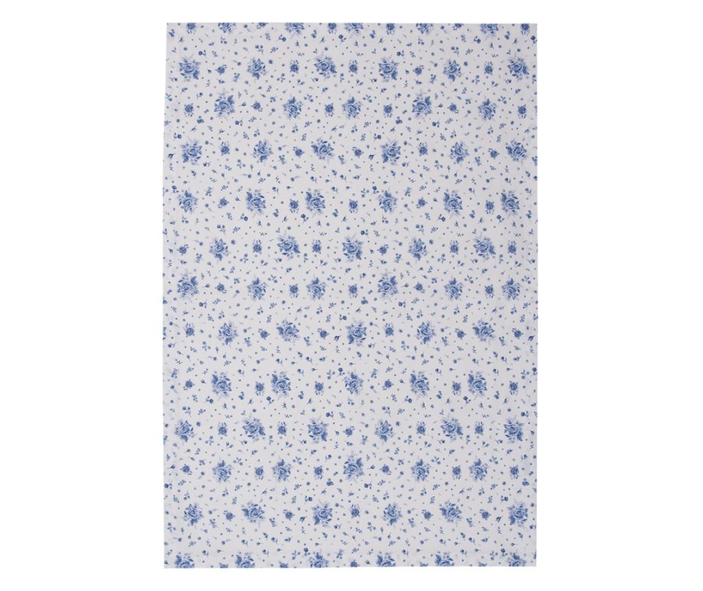 Fehér és kék pamut konyharuha 50x70 cm - 2