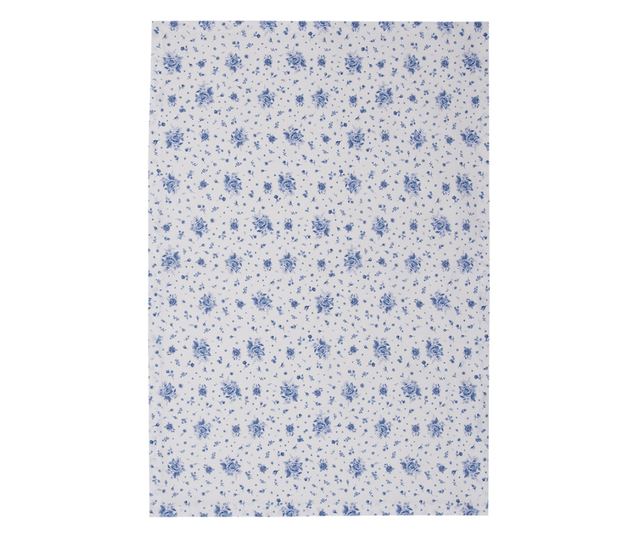 Prosop bucatarie bumbac alb albastru 50x70 cm