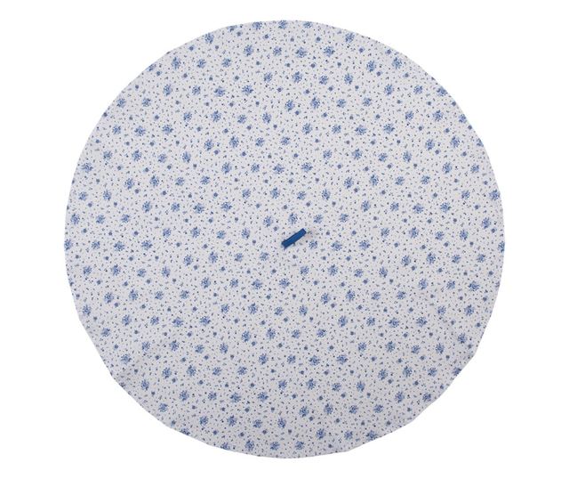 Fehér és kék pamut konyharuha 80 cm