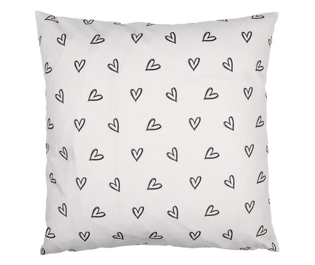 2 darabos fehér és fekete nyuszi díszpárnahuzat szett, 45x45 cm