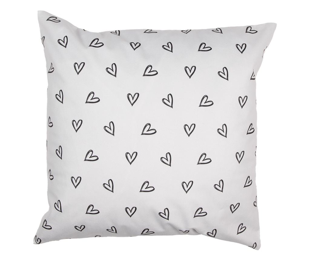 2 darabos fehér és fekete nyuszi díszpárnahuzat szett, 45x45 cm - 2