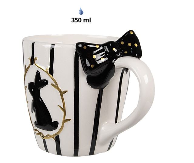 6 darabos, többszínű porcelán bögre szett 14x9x10 cm, 350 ml