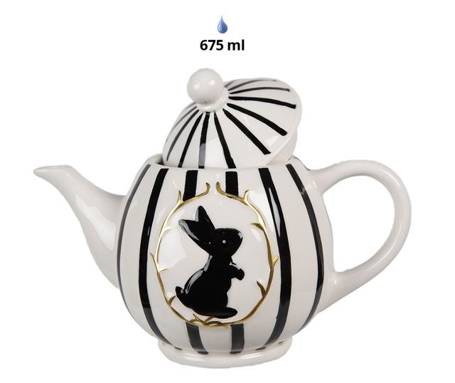 Kerámia nyuszi teáskanna 20x12x15 cm, 675 ml